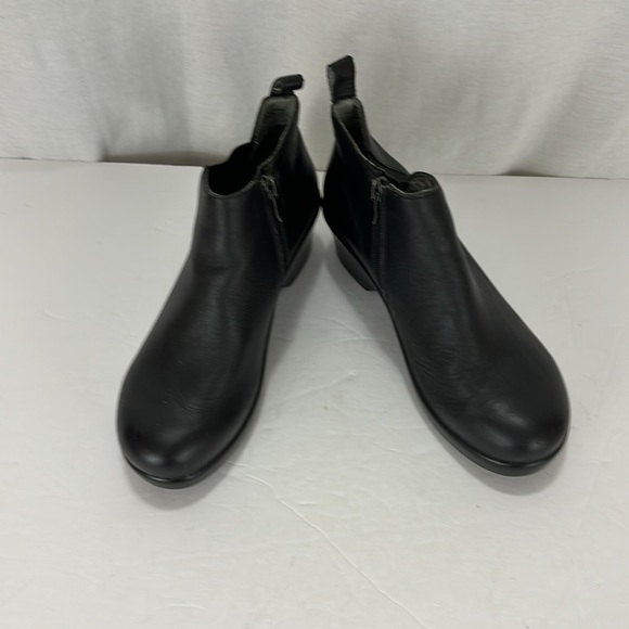 Alegria Eve Black Side Zip Leather  Ankle Boots Bootie Size 37 - Picture 11 of 13